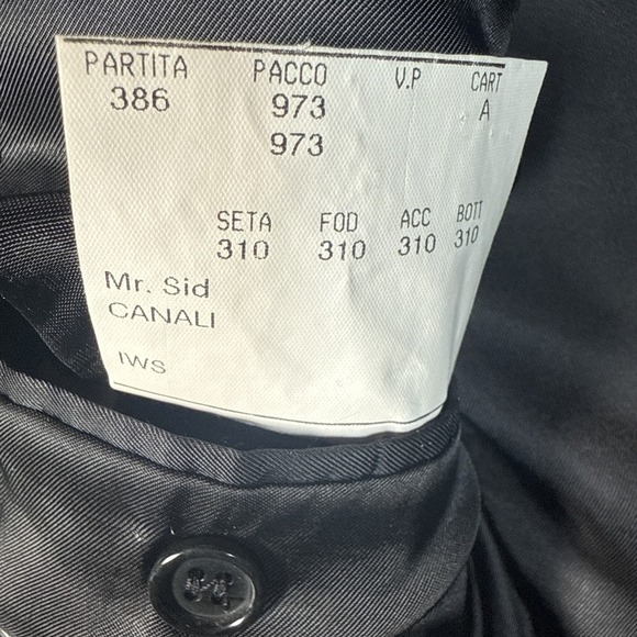 Canali Blazer Mens Black Wool Sport Coat Jacket  Italy Luxury 56R Italy 46R US - Picture 10 of 12